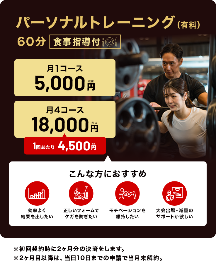 リニューアルキャンペーン。入会金、事務手数料、初年度システム利用料、5ヶ月間の会費がすべて0円。さらにオーダーメイドサプリと水素水2ヶ月分無料プレゼント